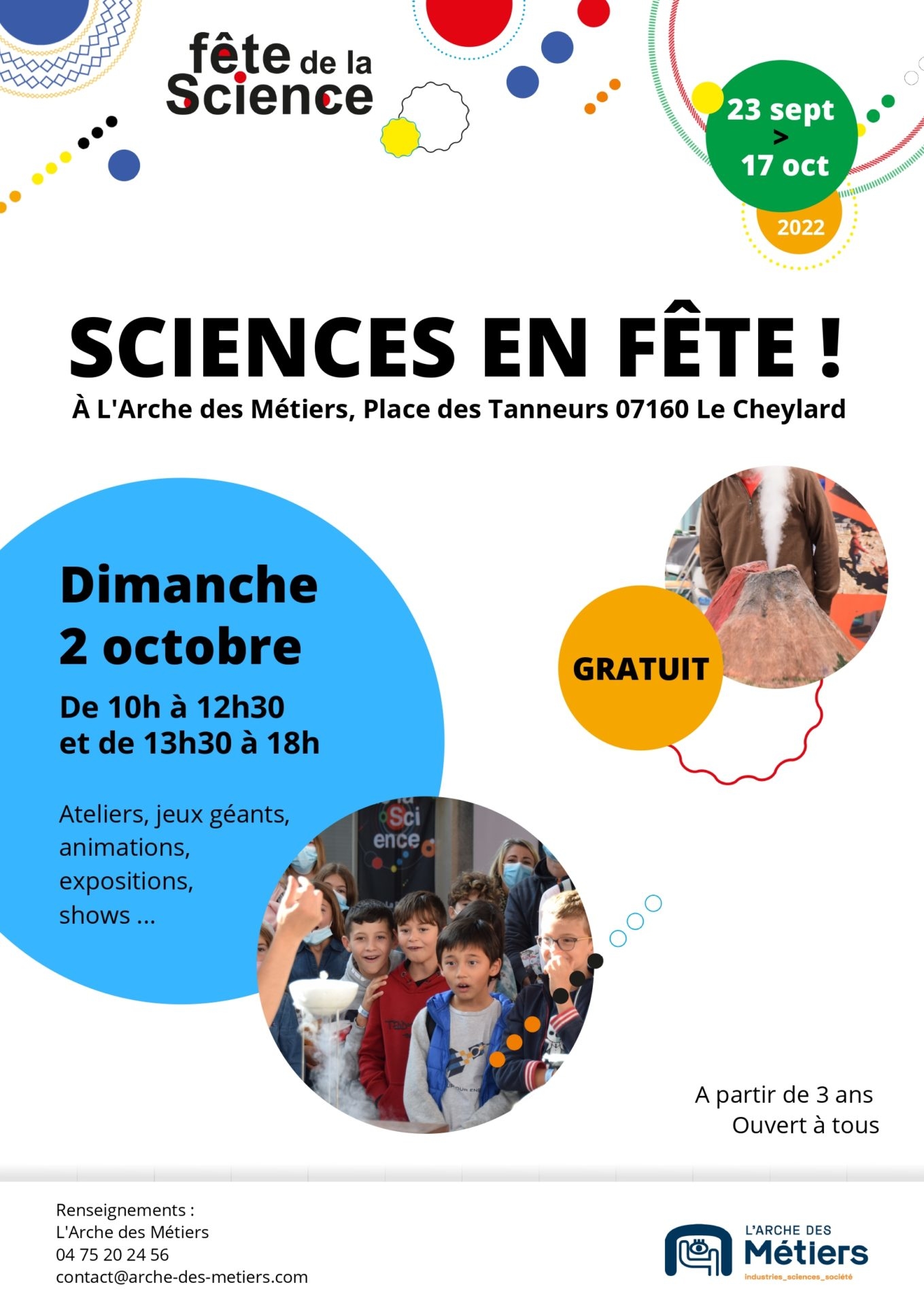 L’heure est venue de fêter la science à L’Arche des Métiers !